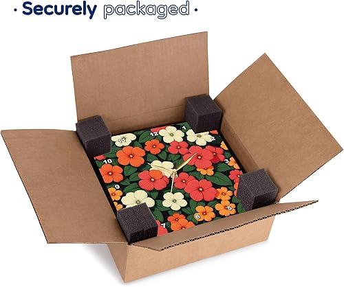 Miniatura 7 de 3dRose, Impatiens Flower Background Retro Style 2, 10x10 Wall Clock