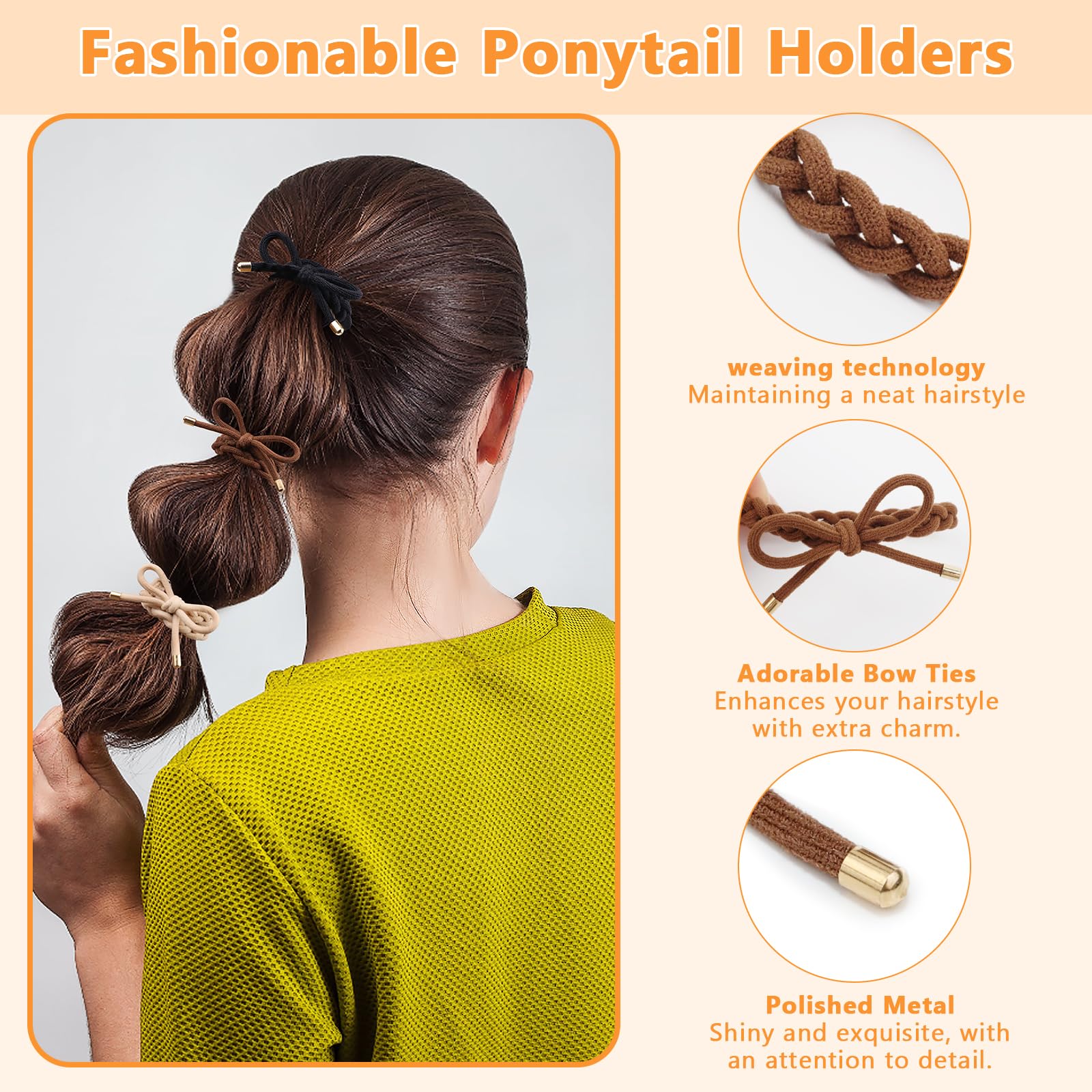Amazon.com : KOVOLITU 24 PCS Braided Hair Ties Bow Tie Hair  display picture 3
