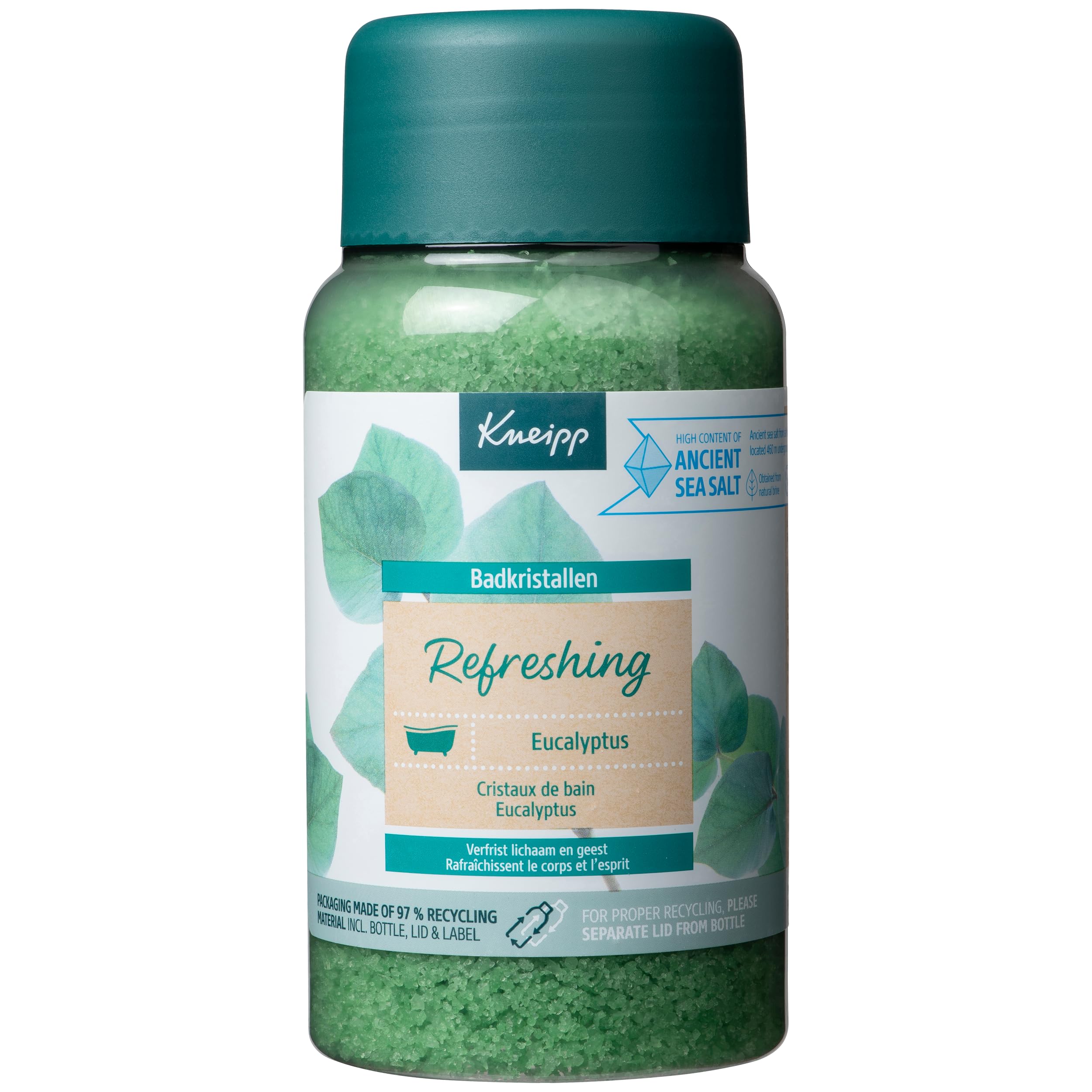 Kneipp - Sels de Bain Refreshing - Cristaux Eucalytups pour les Temps Froids et Saison Hivernale - 600 g