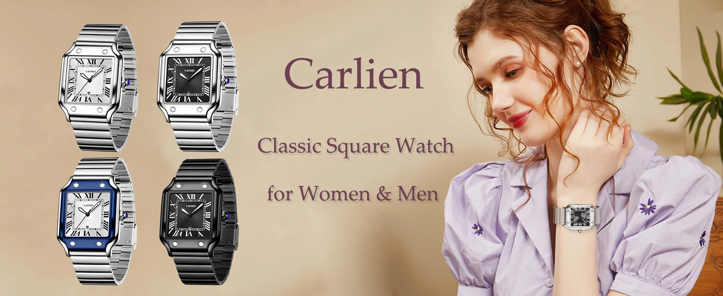?Women Silver Classic Square Watch with Roman Numeral Ladies Casual Dress Watch Womens Classic Watch Square Rectangular Smart Casual Roman  main image 2