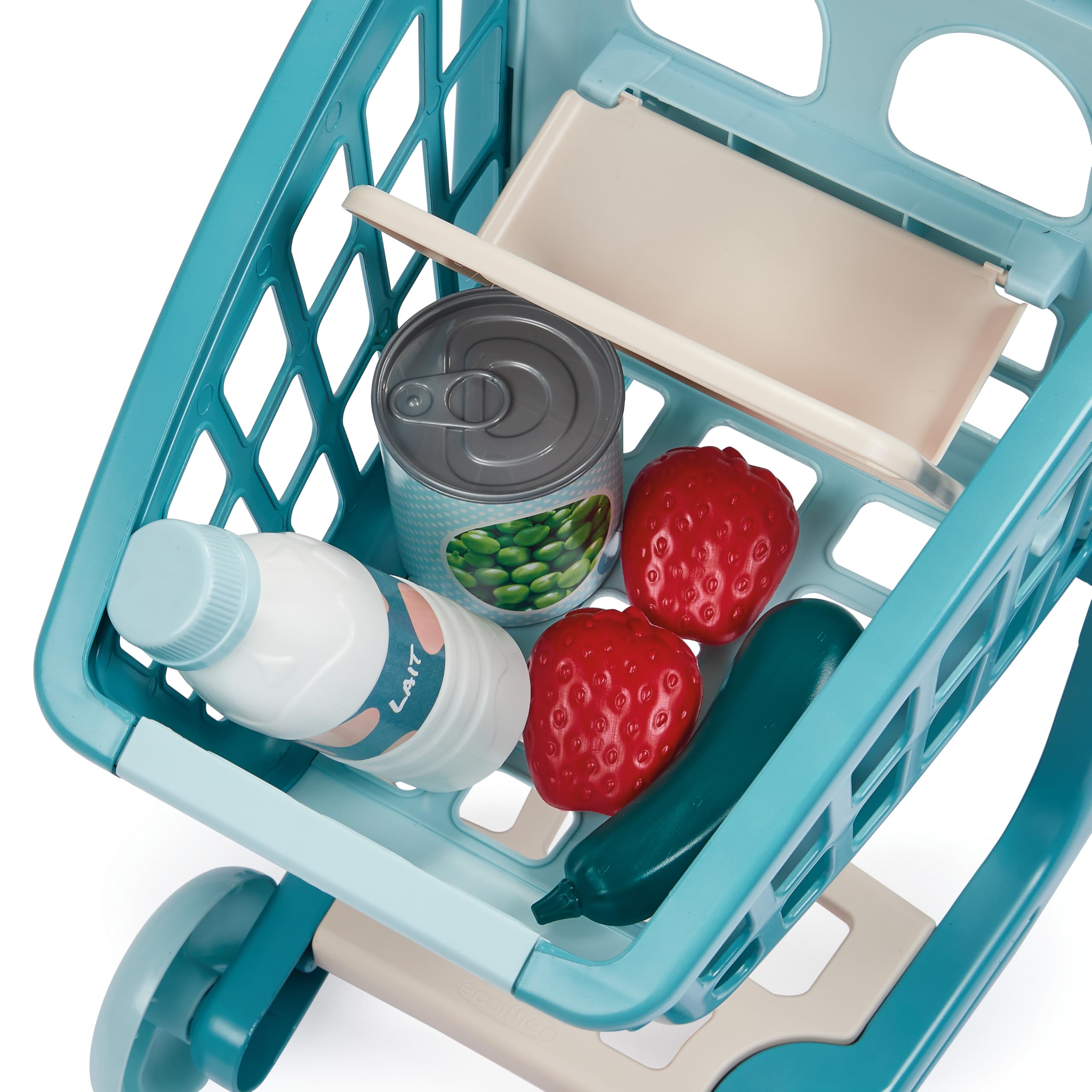 Ecoiffier - Carrello per la Spesa con Bambola, Set Gioco di Ruolo con Passeggino Carrello e Bambola Inclusa, Gioco di Imitazione e Cura, +18 Mesi, 7900001658