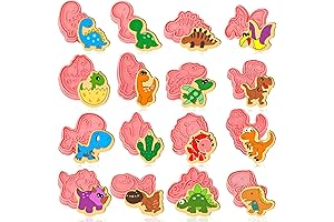 16 Pack Dinosaur Cookie Cutters Set: Unleash Your Inner Dino-Chef!
