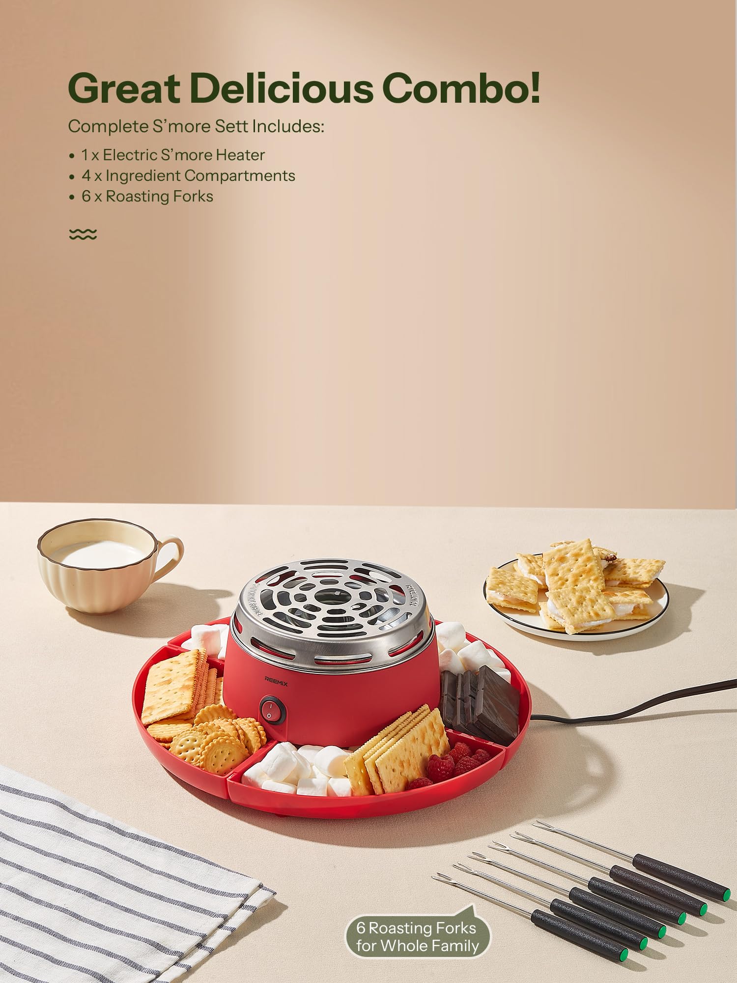 Flameless S'mores Maker - Indoor Marshmallow Roasting -2