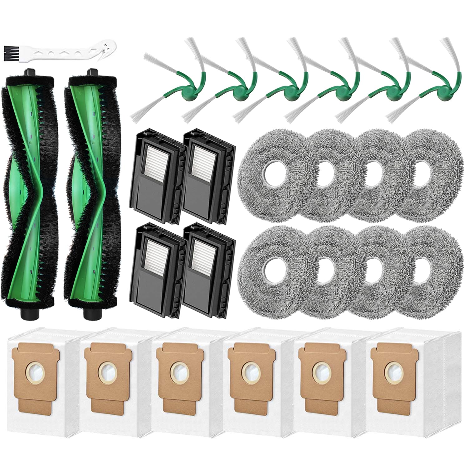 Zestaw akcesoriów 27 Plus 415 Combo kompatybilny z robotem odkurzacza iRobot Roomba Plus 415 Combo/Plus 576 Combo/Plus 516/415X Combo