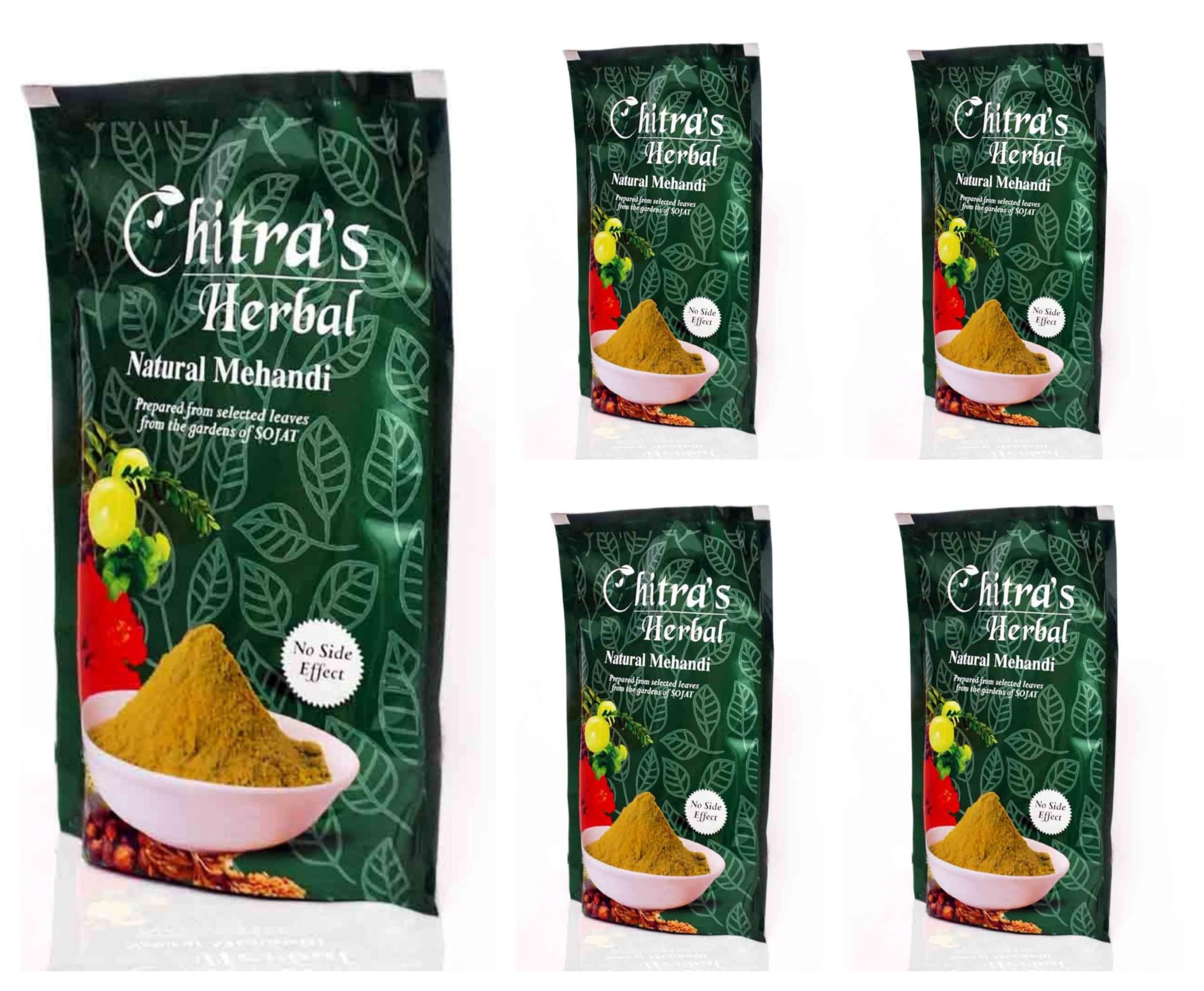 Chitra's Herbal Natural Mehndi Powder, 100% Pure Henna Powder for Hair, Mehndi Powder for hair Colour and Growth - 150 Gram Each (Pack of 5)-picture-49
