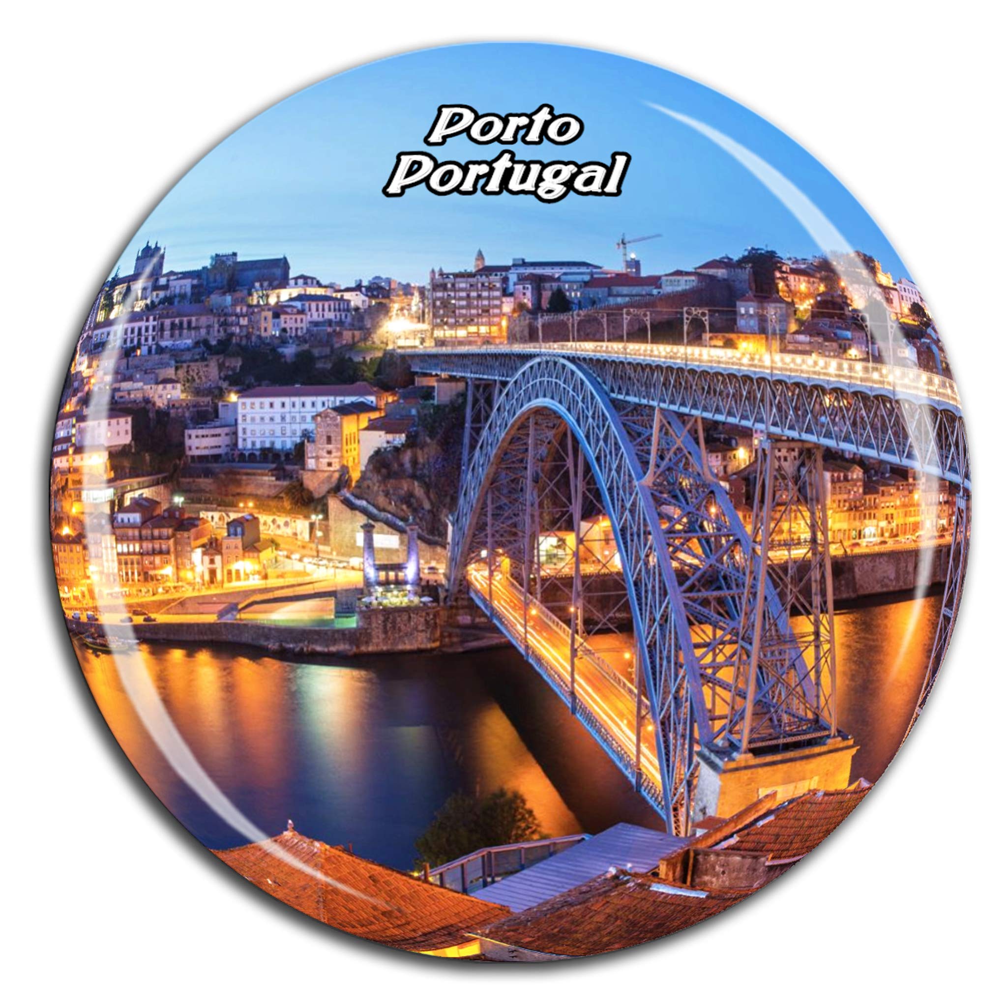 Weekino Bridge Of Dom Luis I Porto Portugal Fridge Magnet 3D Crystal Glass Tourist City Travel Souvenir Collection Gift Strong Refrigerator Sticker