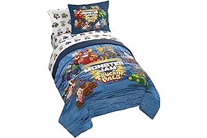 Official Monster Jam Grave Digger and Megalodon Twin Bedding Set
