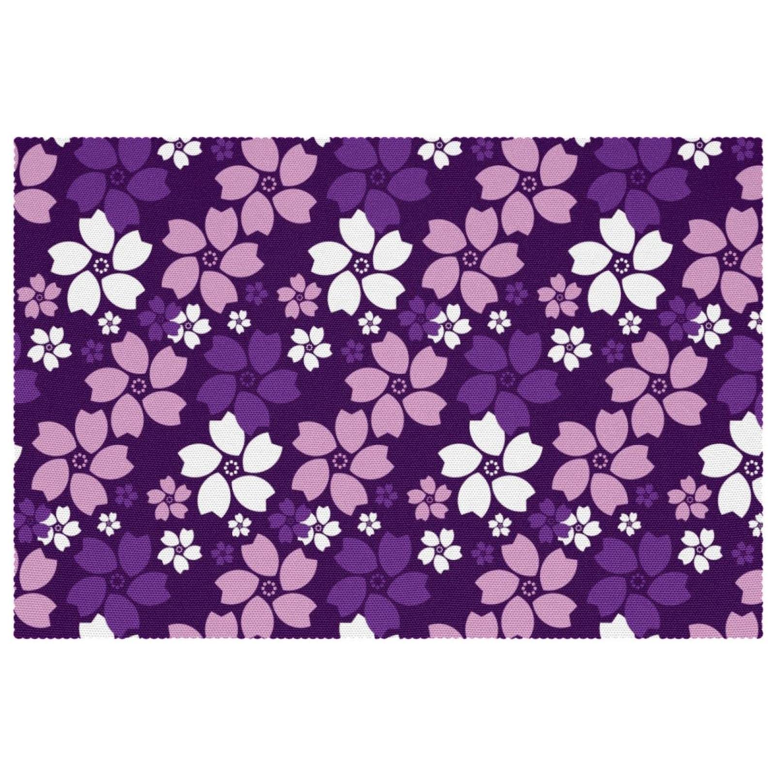 Set de table antidérapant et résistant à la chaleur lot de 6 violet