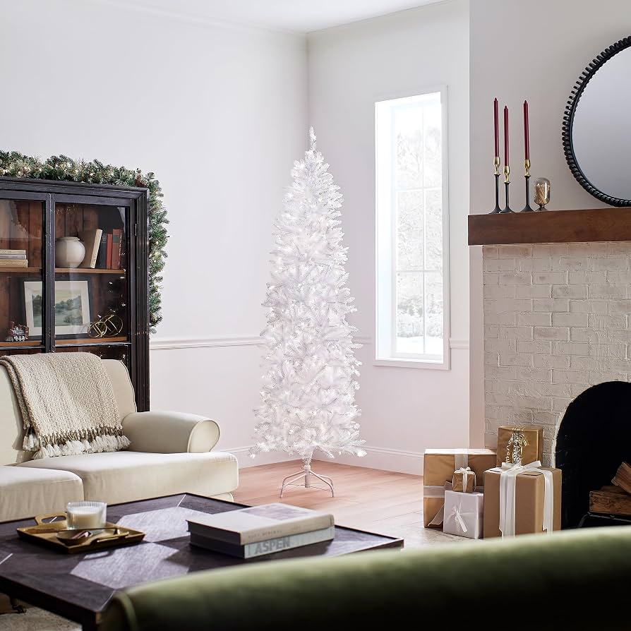 Amazon.com: National Tree Company 7 ft Pre-Lit Kingswood Fir Slim