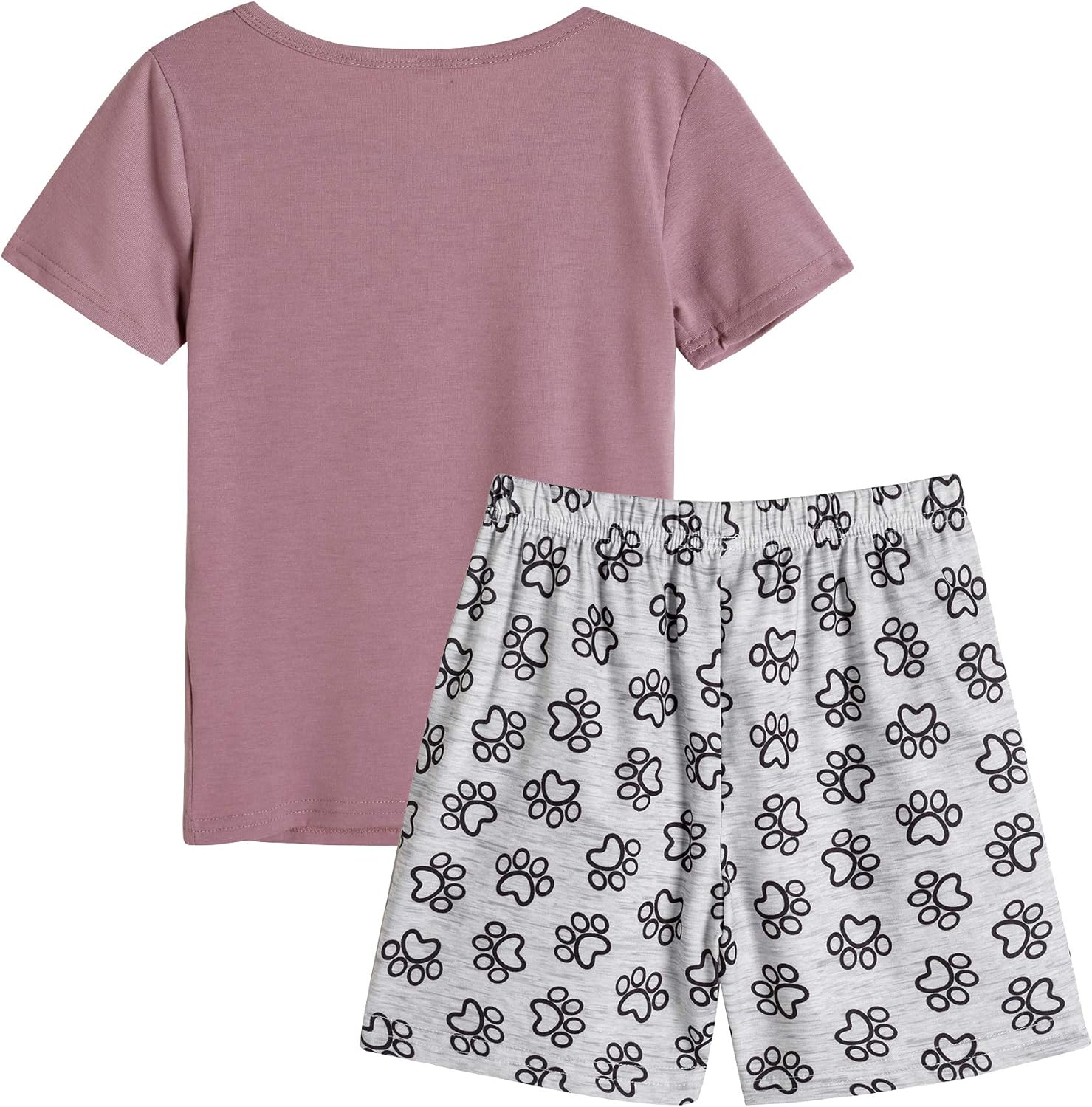 Vopmocld Big Girls Summer Short Sleeve Pajama Sets Cute Cat Patterns Sleepwear Nighty 100% Cotton - Image 2