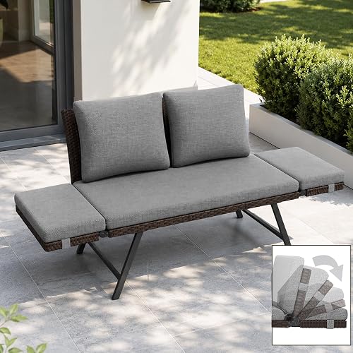 Canapé de Jardin Extérieur 2 Personnes en Poly Rottin a Fiutazge