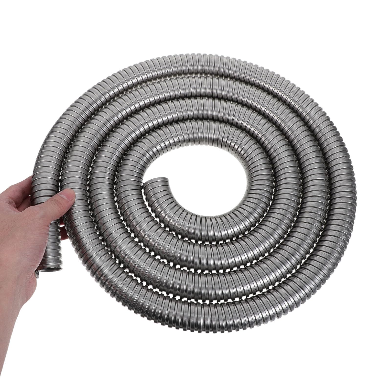 Metallschutzschlauch, Spiralschlauch, flexibel, aus Edelstahl, 2,5 cm x 3 m, für die Sicherheit der elektrischen Verkabelung in Landschaftsbeleuchtungsprojekten