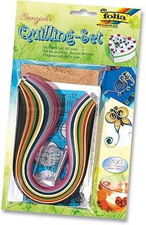 folia 12819 - Quilling Set Ganzjahr, Papierstreifen, 290 teilig - ideales Set zur Erstellung dekorativer Bastelarbeiten