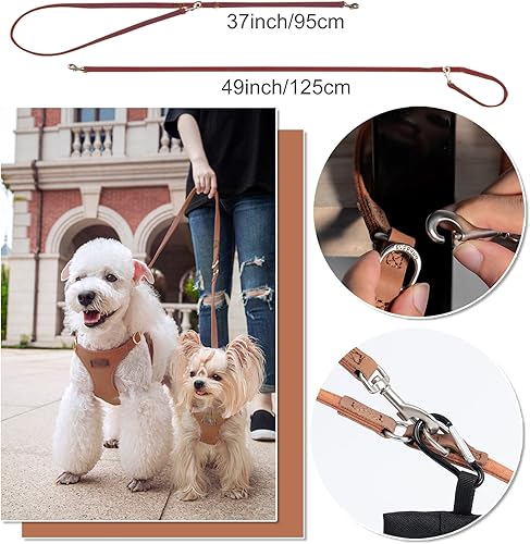 Miniatura 4 de Puppytie Arnés sin tirones para cachorro, con correa multifunción, pechera suave y ajustable para mascota, no ahorca, chaleco a prueba de escape,