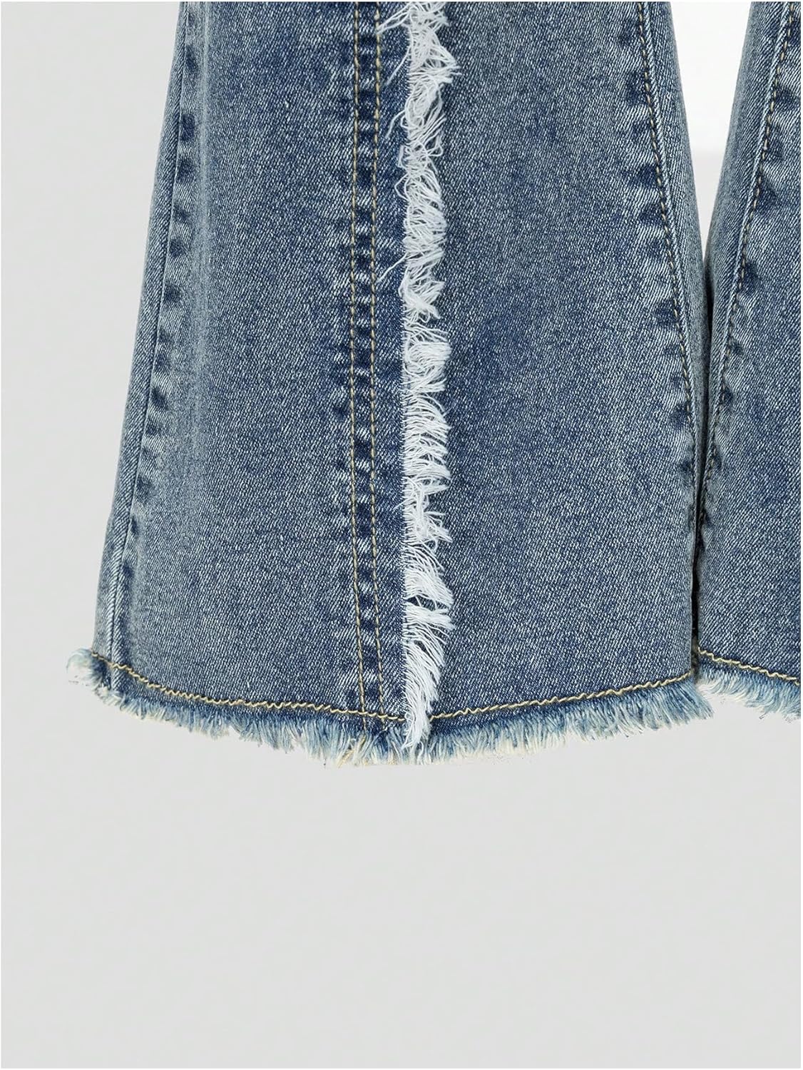 SHENHE Girl's Y2k Flare Jeans Frayed Hem Star Print Bell Bottom Vintage Jeans Denim Pants - Image 6