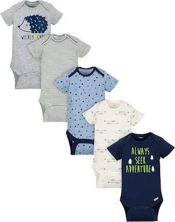 Gerber Baby Boys 5-pack Variety Onesies Bodysuits