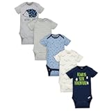 baby-boys 5-pack Short Sleeve Variety Onesies Bodysuits