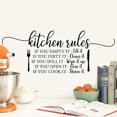 My Vinyl Story - Cocina - Decoración de cocina Calcomanías de pared con cita para comedor familiar, decoración del hogar, palabras artísticas y