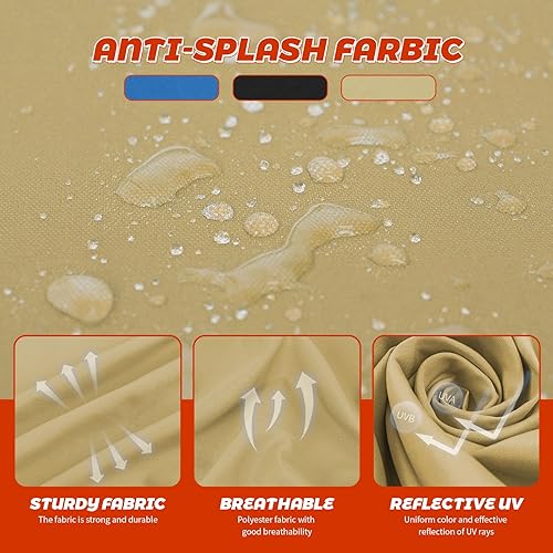 Miniatura 5 de Cojines para tumbona de 72 x 21 x 3 pulgadas, color beige, impermeable, para muebles, muy suave, con cremallera, lavables para sillas de patio