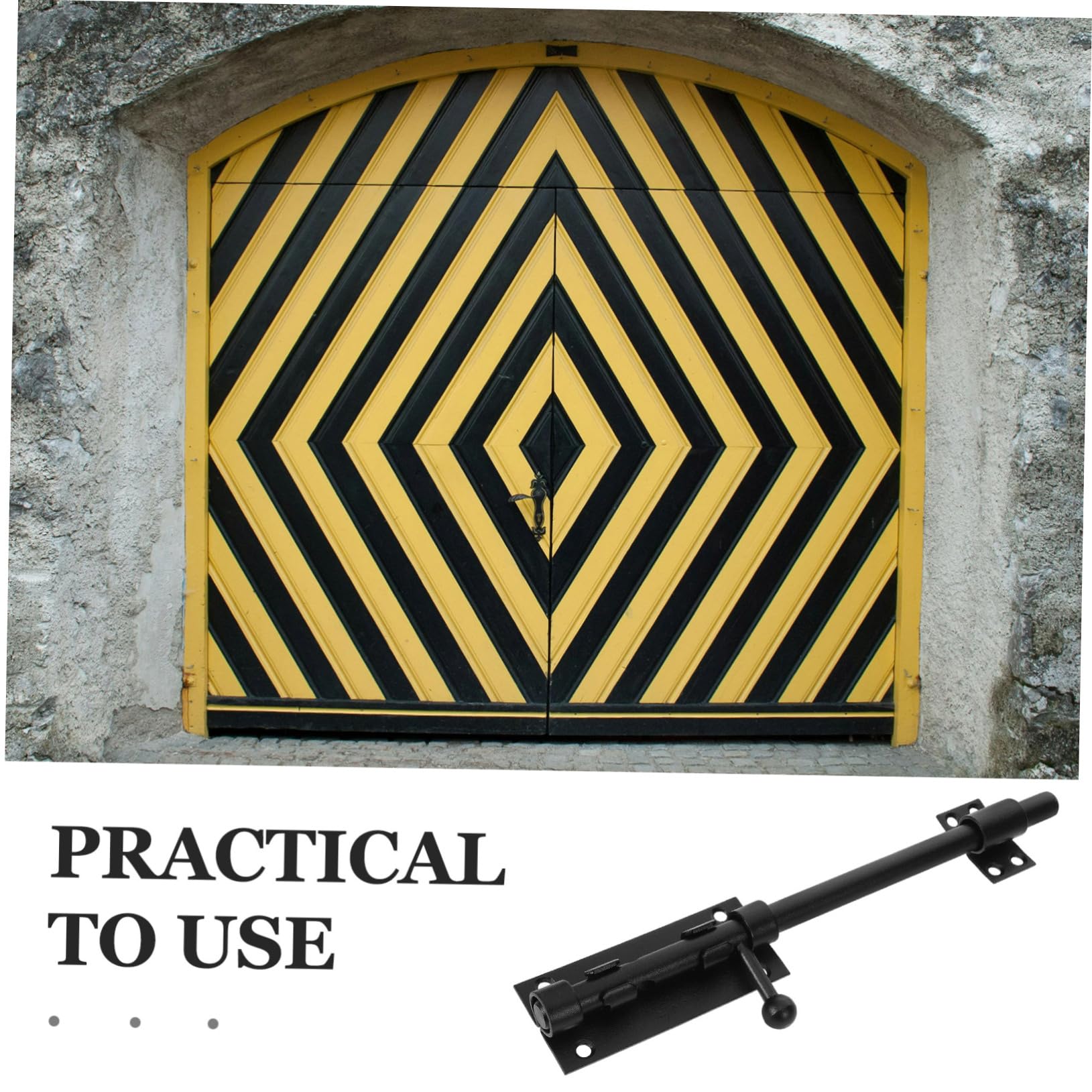 Serratura Scorrevole in Acciaio Inox per Porta Garage e Cancelli, Chiavistello a Bullone Resistente, Chiusura Sicurezza per Porte Interne Bagno e Camera