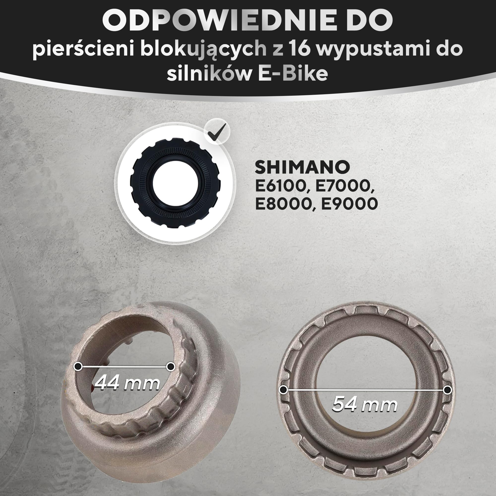 Lockring Tool do Shimano E-Bike – Kompatybilny z E8000, E6100, E7000 i E9000 | Klucz do Nakrętki Blokującej Zębatkę16 Wypustów do Napędów Rowerów Elektrycznych