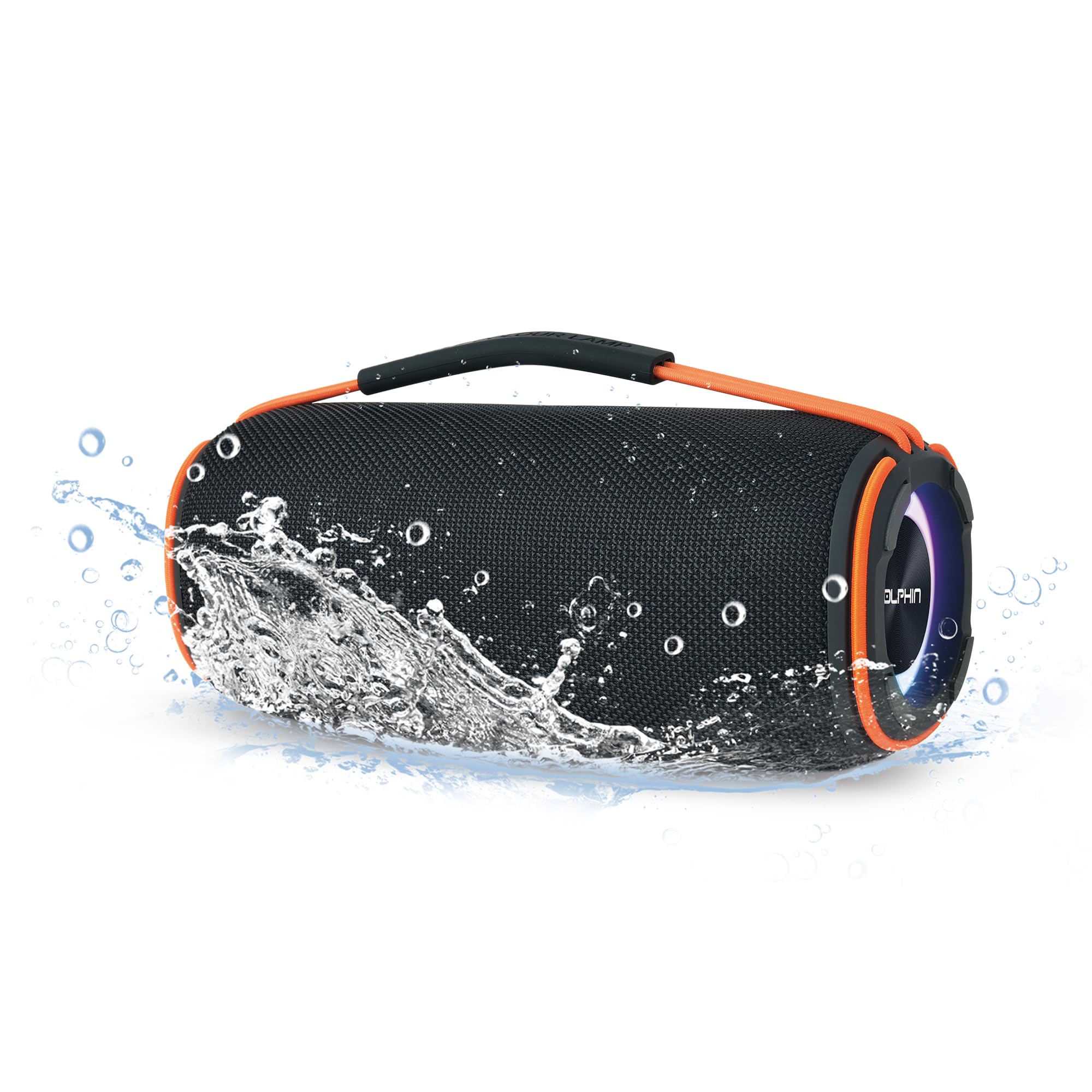 Dolphin DR-60 30W Waterproof Portable Bluetooth Speaker | Perfect for Outdoor Adventures Like Hiking, Beach, Pool, or Shower, Bedroom, Garage