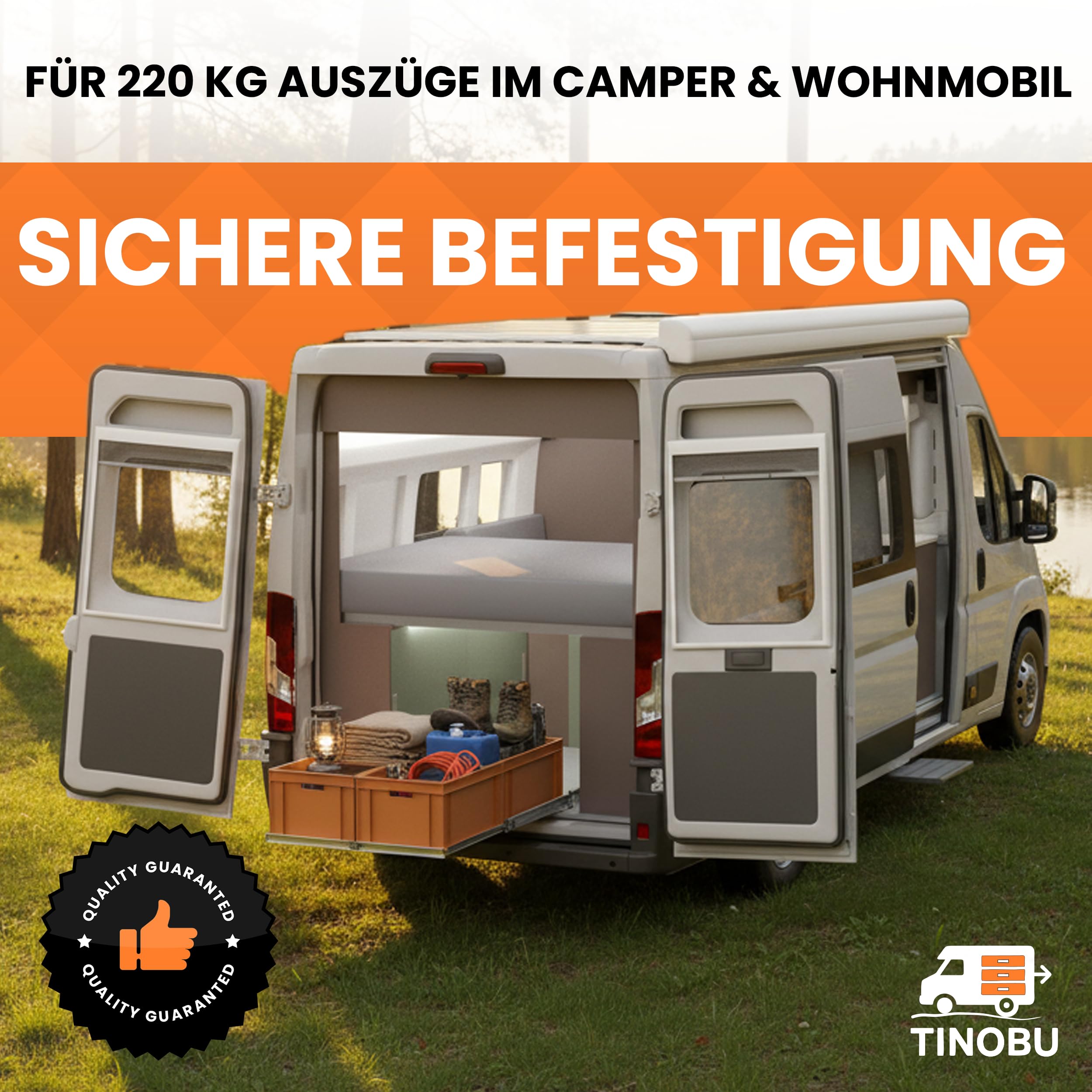Bodenmontage für Schwerlastauszug 76mm - Montagewinkel für Auszug - Winkelset (Winkel für: 80cm Auszug)