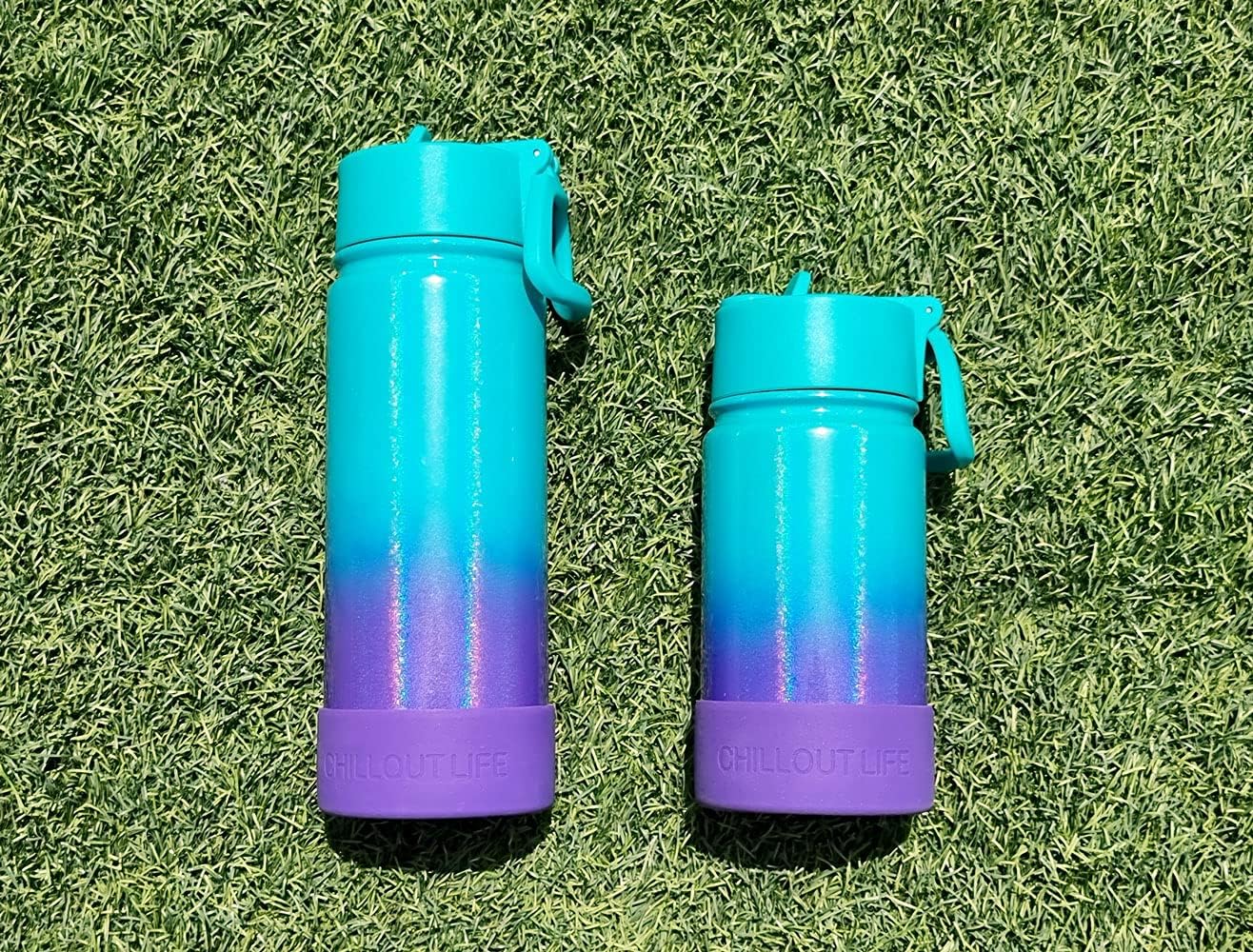 CHILLOUT LIFE 17 oz Kids Insulated Water Bottle for School with Straw Lid Leakproof and Cute Waterproof Stickers, Personalized Stainless Steel Thermos Flask Metal Water Bottle for Girls & Boys - Image 6