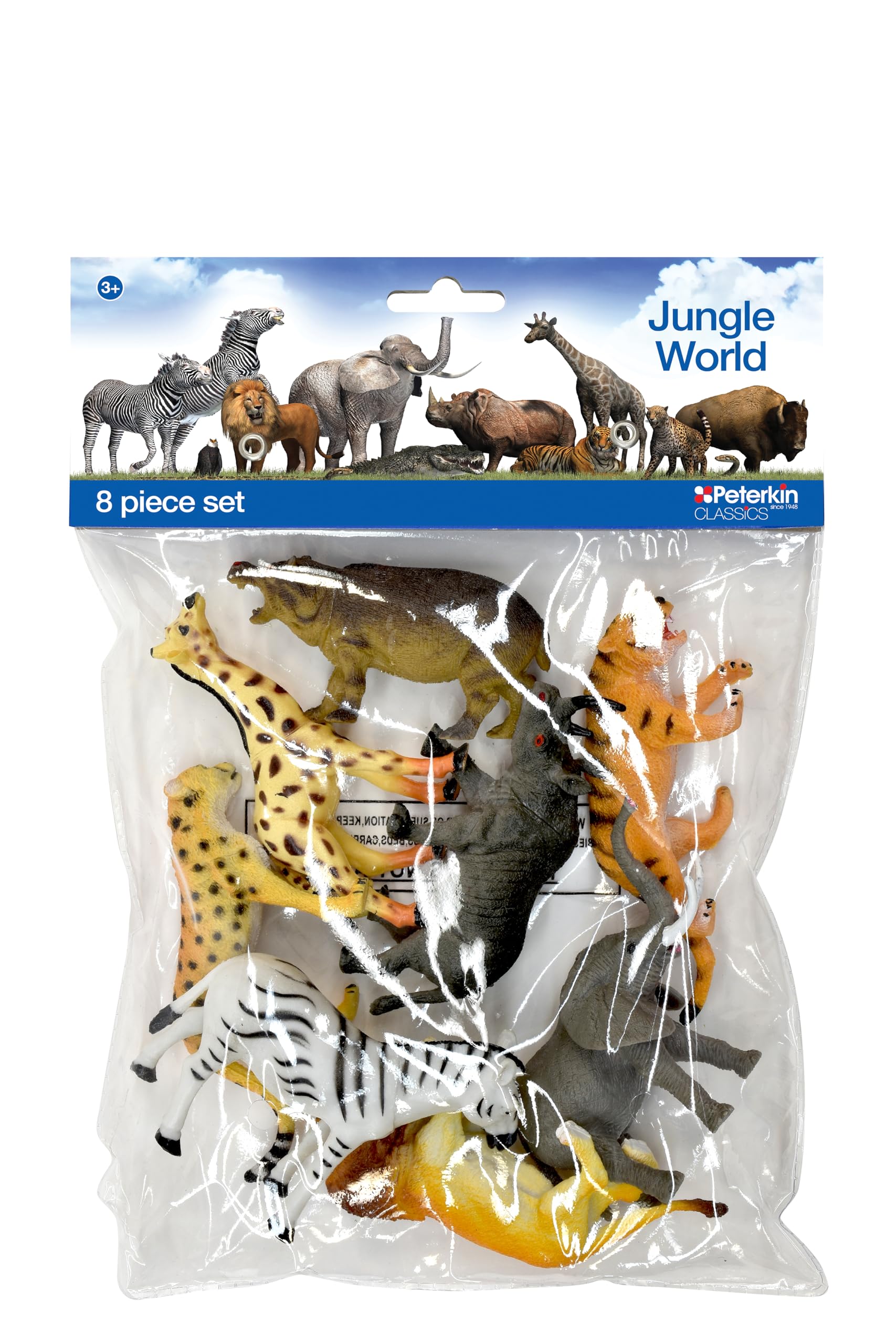 Peterkin Jungle World Wild Animals Figure Toy 8-Piece Set : Amazon