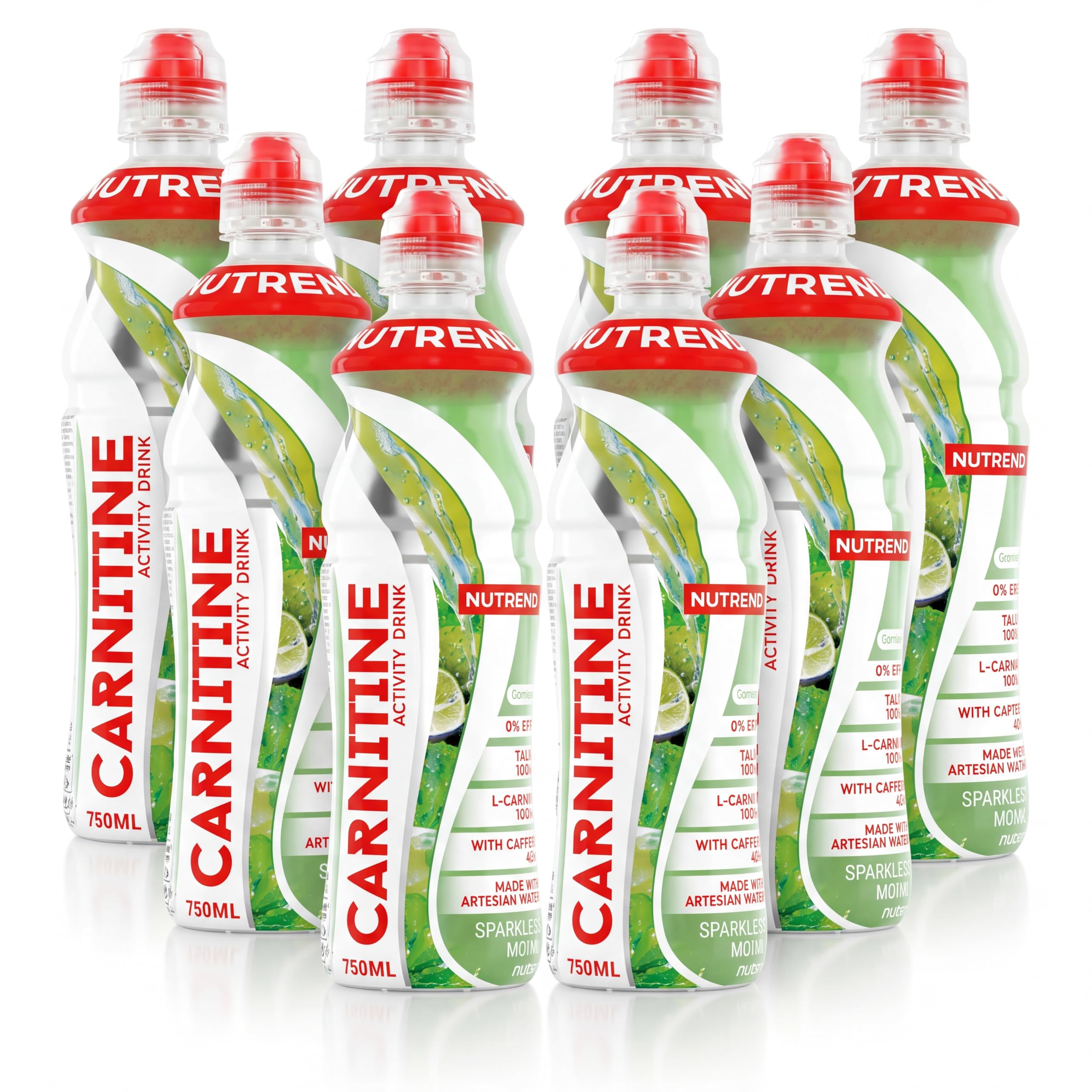 Nutrend Carnitine Magnesium Drink Mojito Geschmack 750 ml 8er Pack – Energie- und Hydrationsgetränk