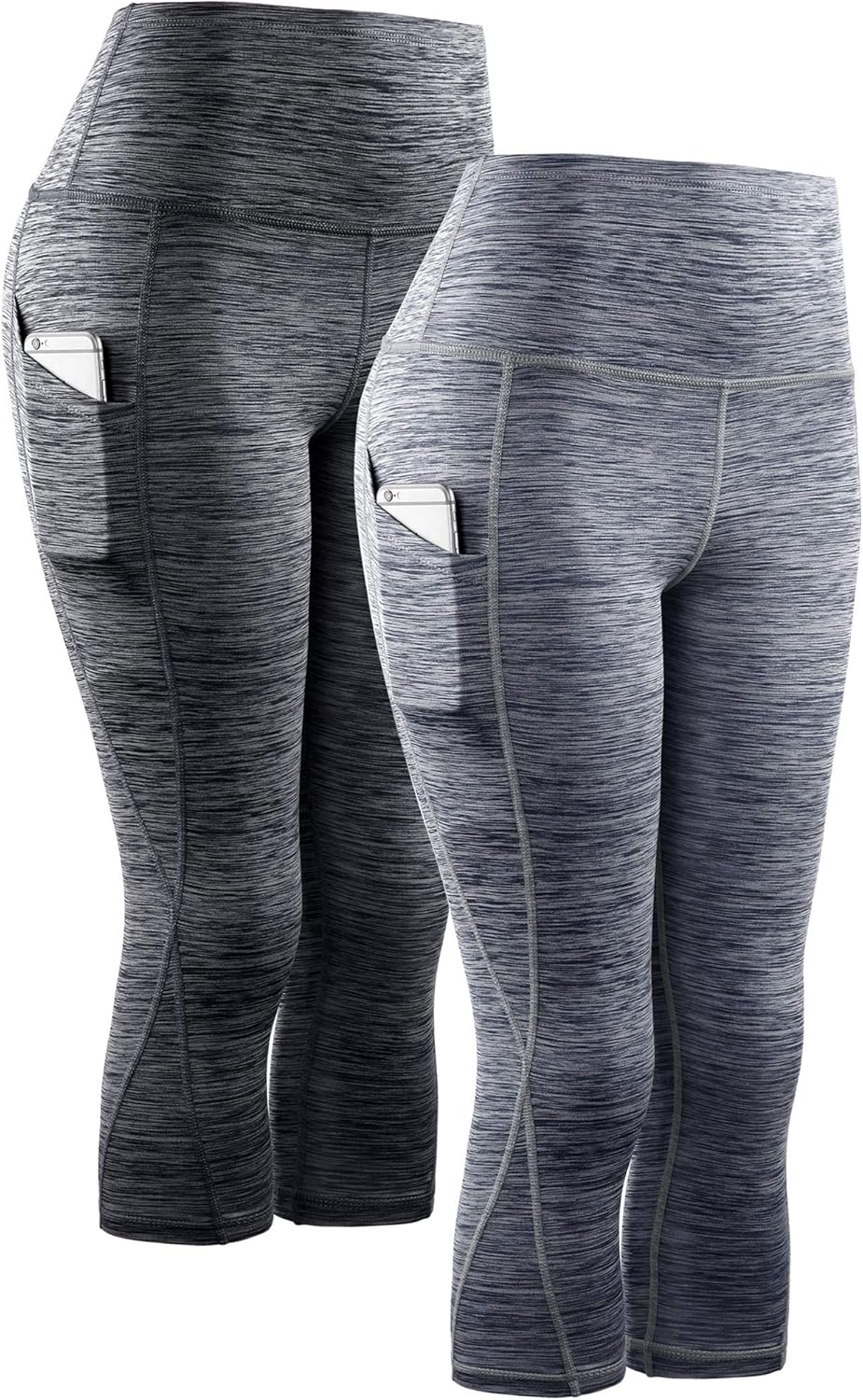 NELEUS Women's Yoga Running Capris Tummy Control High Waist Workout Pants