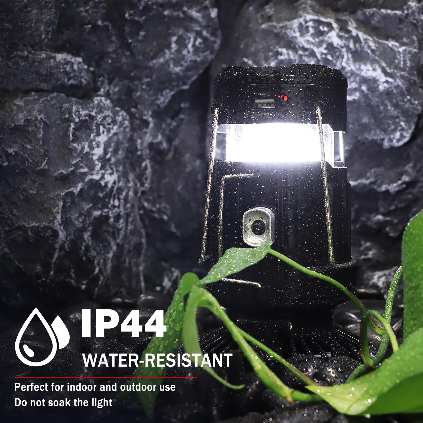 1-Kawałek Wentylator kempingowy ze światłem LED Lampa kempingowa Akumulator USB Zasilana energią słoneczną/akumulatorem latarnia Akcesoria kempingowe na zewnątrz Gadżety