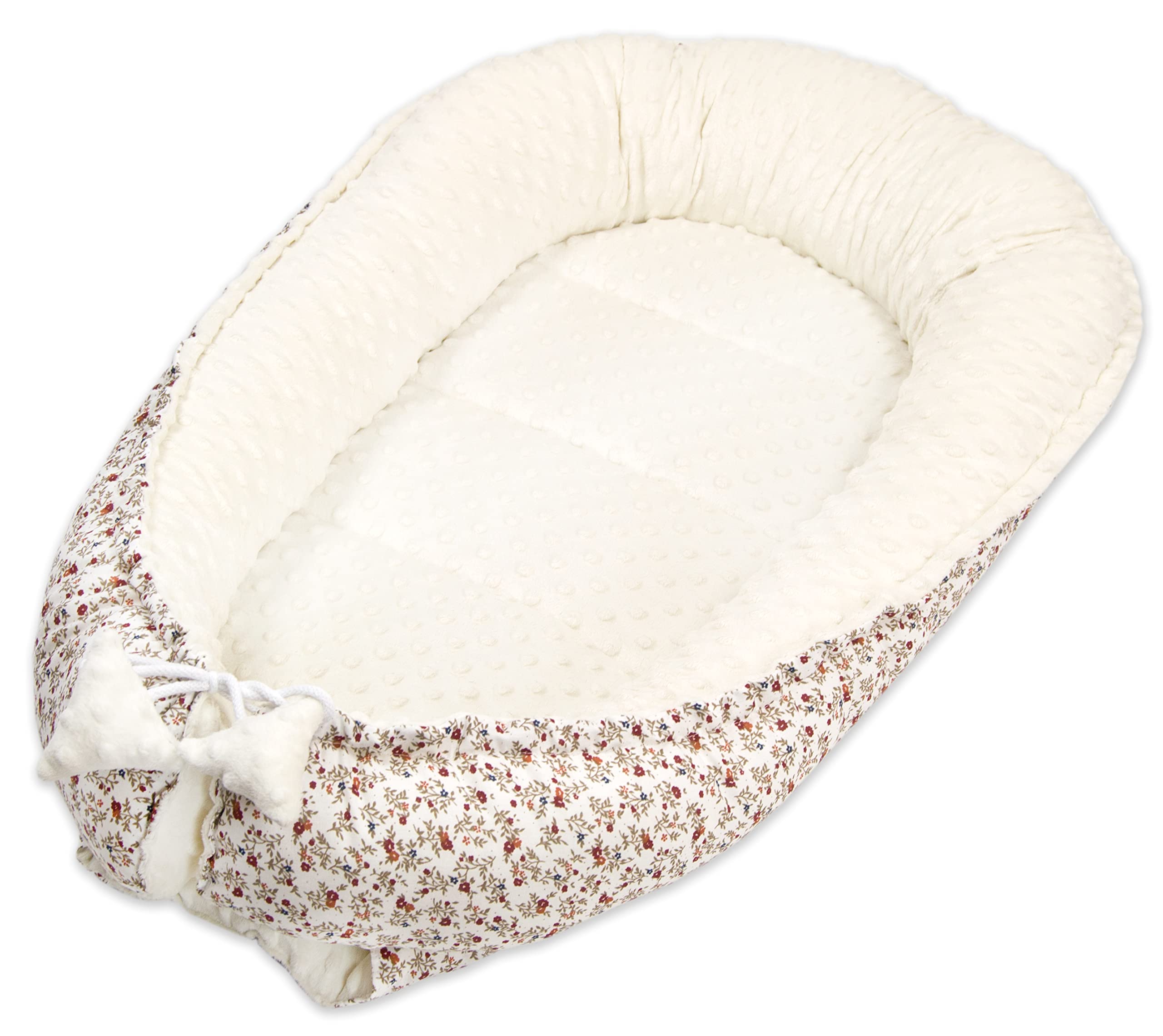 PIMKO Nido de bebé Minky de 2 Caras, Nido de Peluche, Capullo para bebés y recién Nacidos, para el hogar, 55 x 90 cm