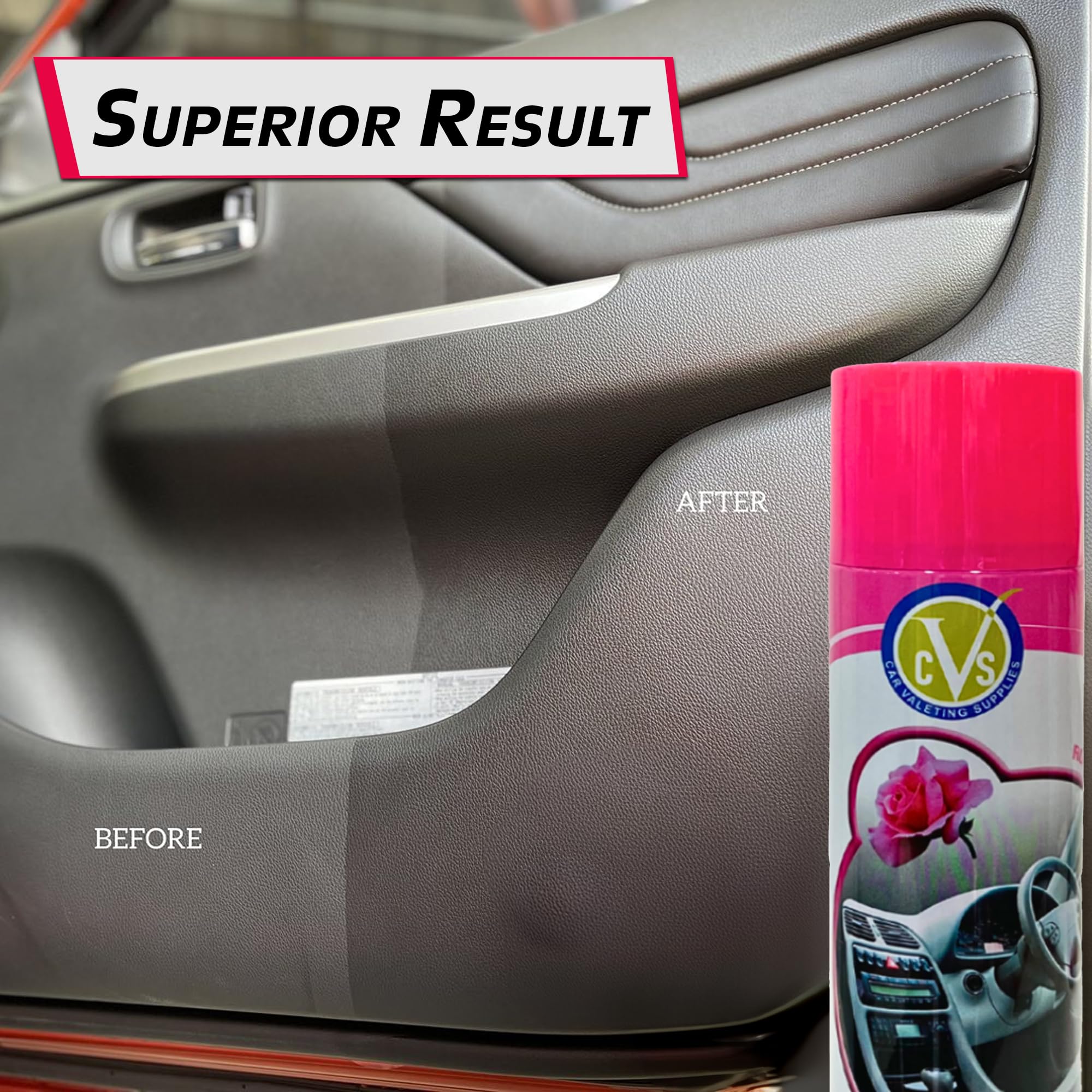 CVS - Spray de silicona para salpicadero de coche: limpia, brilla y protege el interior del coche, restaura el brillo, limpiador interior del coche, elimina la suciedad, el polvo y los residuos, aroma
