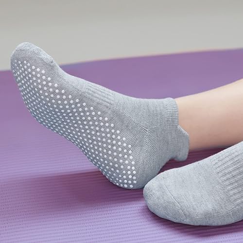 Miniatura 7 de RATIVE - Calcetines antideslizantes para yoga, pilates y hospitales, para adultos, hombres y mujeres