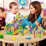burgkidz STEM Learning Pipe Tube Toy, Sensory Toys, Tube Locks Construction Building Blocks, Educational STEM Building Learning Toys with Wheels Baseplate for All Ages Kids Boys Girls, 188 Pcs
