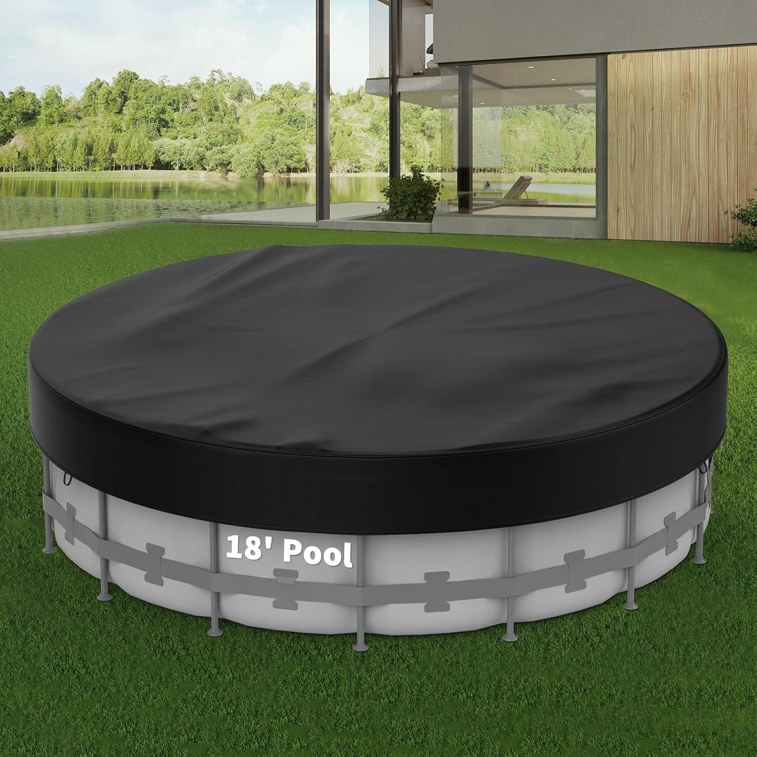 Poolergetic 18FT Round Pool Cover Pool Covers for Above