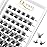 QUEWEL Cluster Lashes 72 Pcs Wide Stem Individual Lashes C/D Curl 8-16mm Length DIY Eyelash Extension False Eyelashes Soft for Personal Makeup Use at Home (H03-D-MIX8-16)