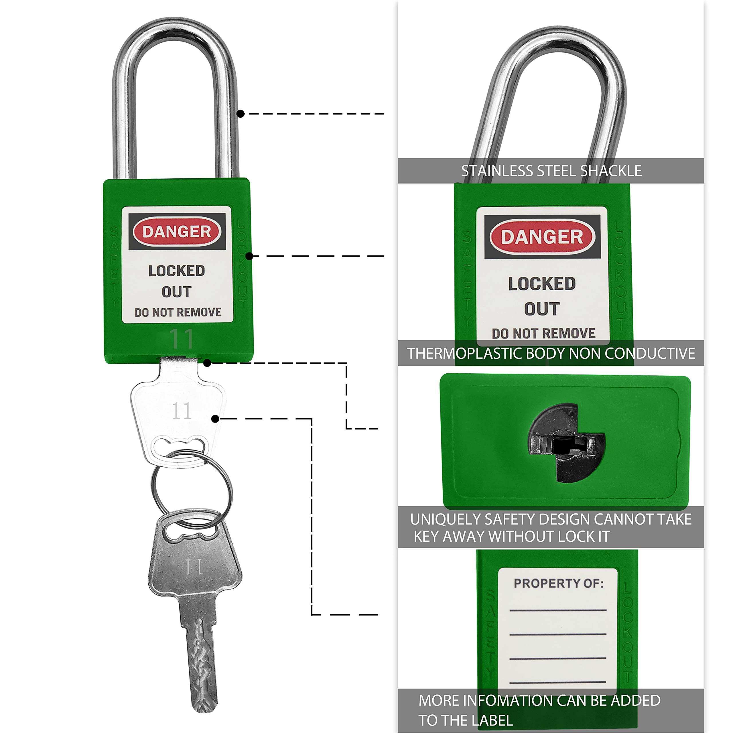Lockout Tagout Locks Loto Kit WUWEOT Lockout Tagout Kit, Electrical ...