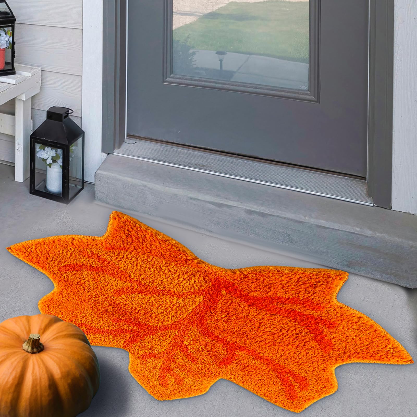 Ceenna Fall Bathroom Rugs Thanksgiving Maple Leaf Rug Autumn Bath Mat ...