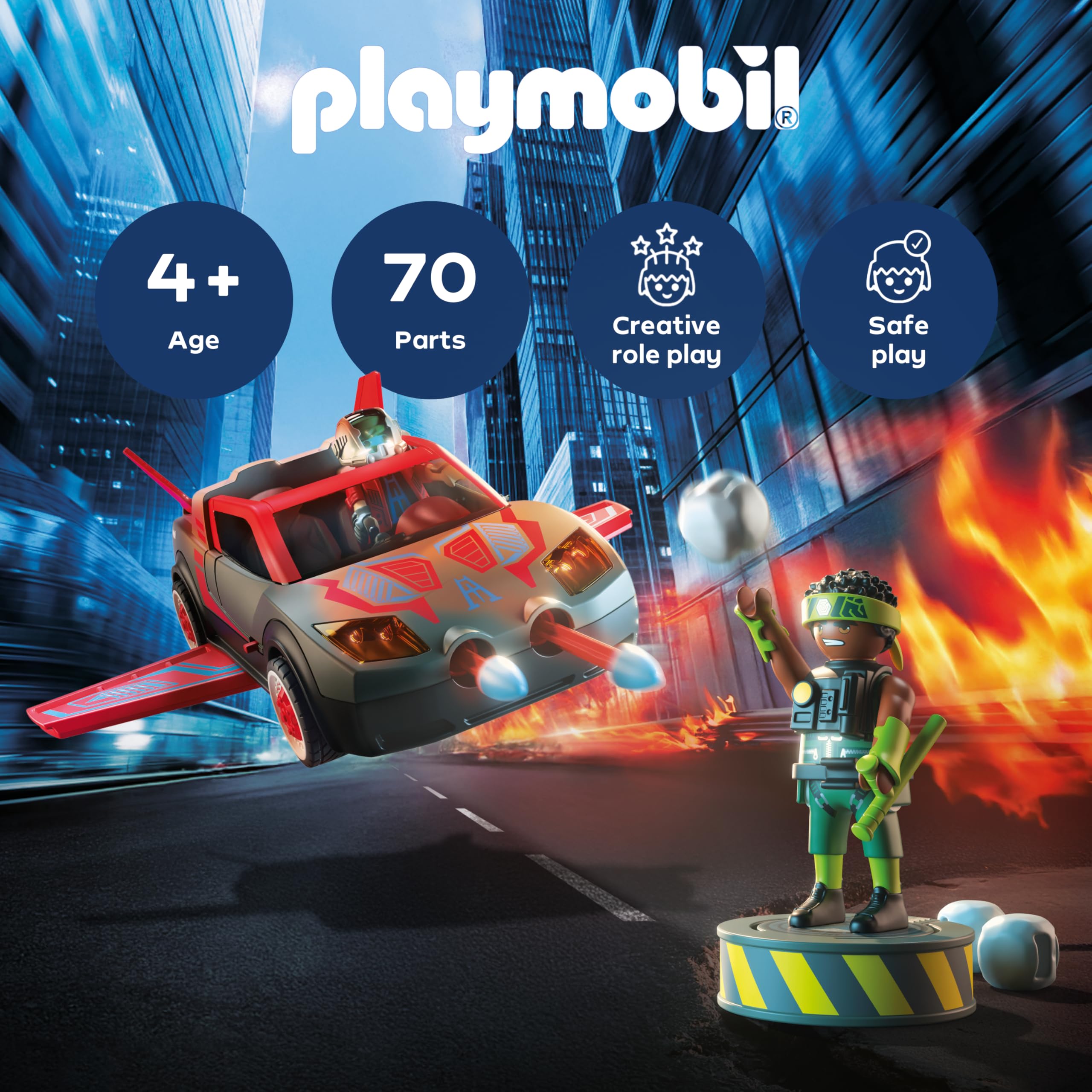 Playmobil, Heroes, Heroes multifunctional vehicle, Toy from 4 years, Gift for children, Versatile action vehicle - Image 2