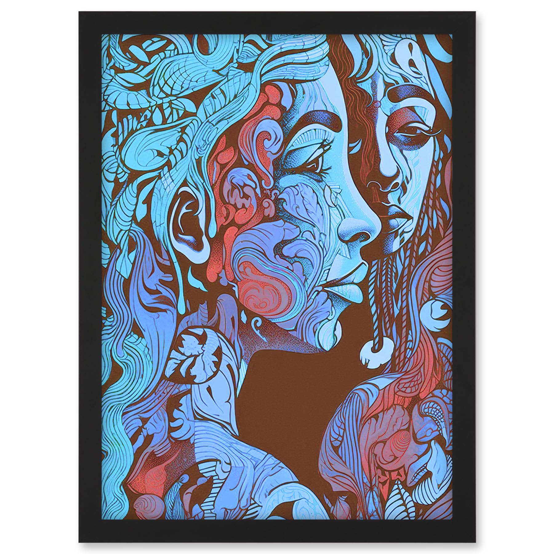 Artery8 I am My Mother Modern Folk Art Illustration Artwork Framed A3 Wall Art Print