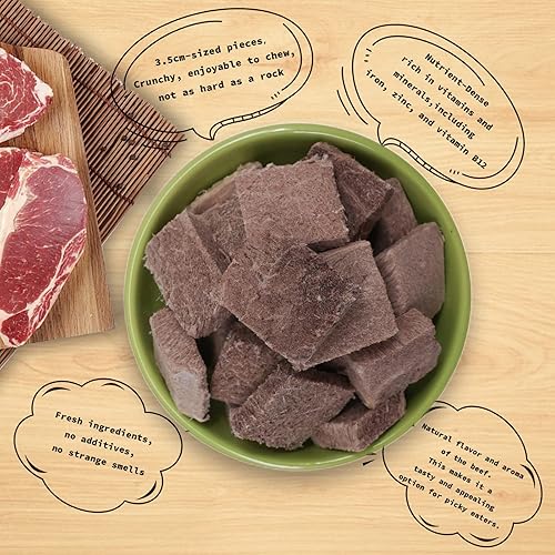 Miniatura 6 de Golosinas para perros liofilizadas  100% sin granos de carne  Snacks naturales equilibrados de un solo ingrediente para perros  Alimento seco para