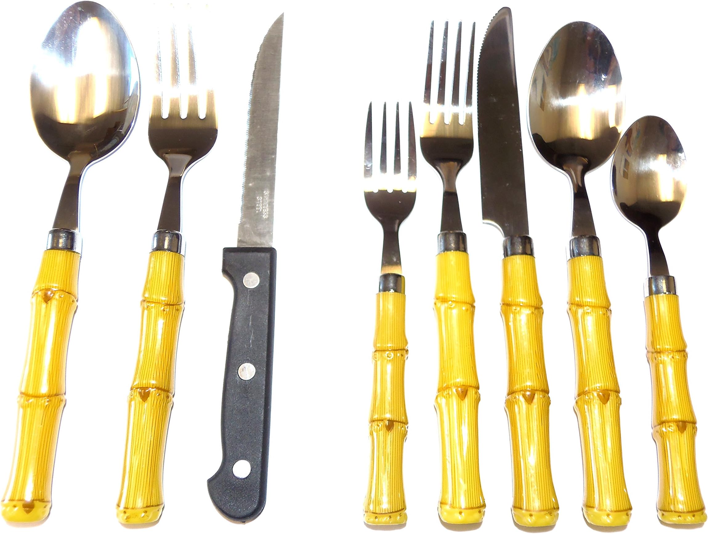 Bellamo Bamboo Style 26-piece Flatware Set