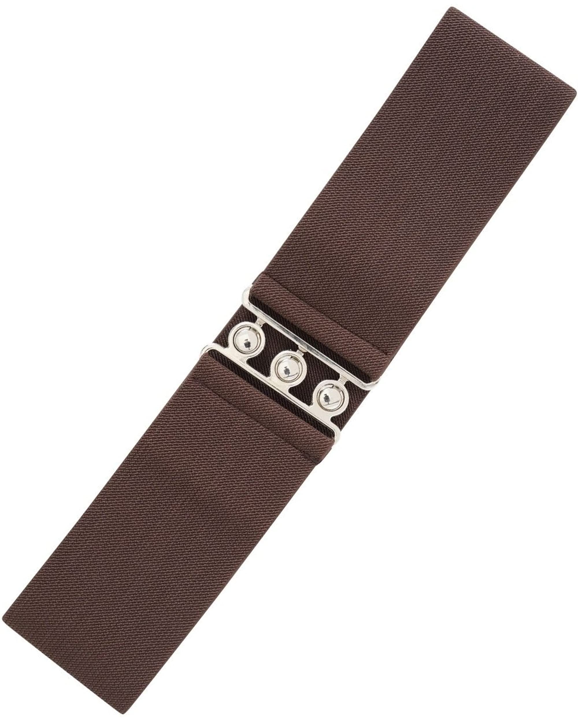 Ro RoxRetro Vintage Belt | Elastic Belt Women's Accessories | 50s Nurse Belt | Stretchy Belt With Silver Buckle & Clasp | Waist Belt For Dress | Wide Belt Design | Elasticated Belt For Women