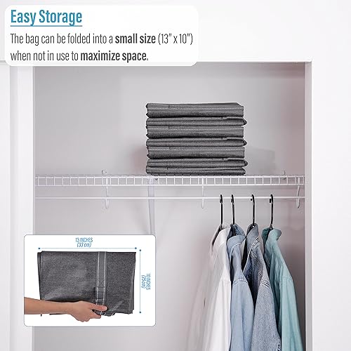 Miniatura 9 de VENO Paquete de 6 bolsas de almacenamiento extra grandes resistentes, bolsa de mudanza, organizador de ropa, para manta, edredón, armario de