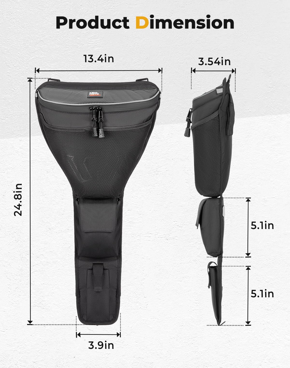 KEMIMOTO Bolsa de Almacenamiento Central XP 1000 2024 2025 2026 con Portavasos Compatible con Polaris RZR XP 1000/RZR XP 4 1000 2024 2025 2026 Accesorios 1680D Almacenamiento de Hombro de Alta