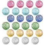 Pllieay 24pcs Glitter Bouncy Balls, 32mm 6 Colors, Kids Party Favors & Goodie Bag Fillers, Pinata Stuffers, Classroom Prizes, Pet Toys