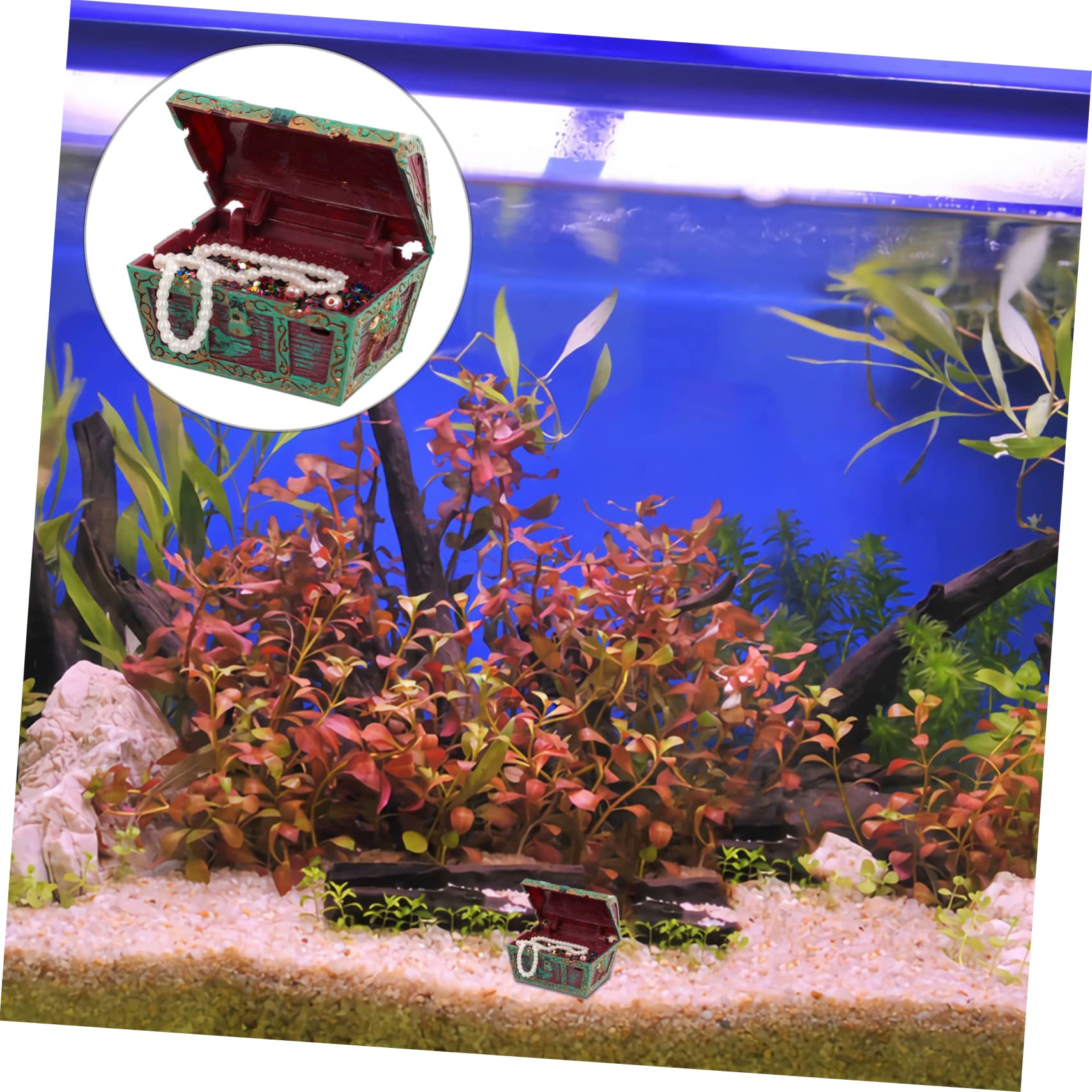 TOYANDONA 3piezas Decoración De Acuarios Caja del De Roja Adorno para Peceras y Acuarios Accesorios para Decorar Espacios Acuáticos y Hogares