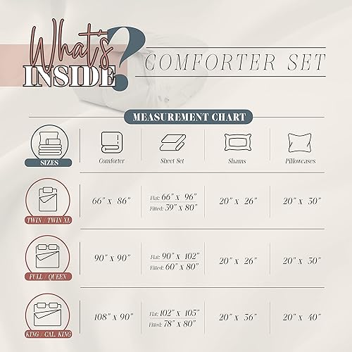 Miniatura 4 de Elegant Comfort Juego de edredón de 10 piezas con múltiples volantes, incluye sábana con bolsillos de almacenamiento de doble cara y almohadas